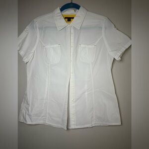 Tommy Hilfiger White Short-Sleeve Button-Down Shirt